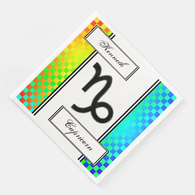 Capricorn Zodiac Symbol Standard von K Yoncich Serviette (Ecke)