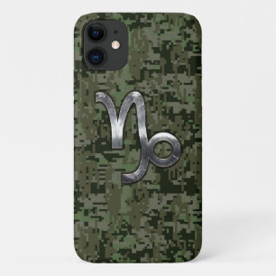 Capricorn Zodiac Symbol Woodland Camouflage Case-Mate iPhone Hülle