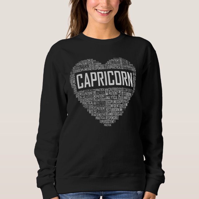 Capricorn Zodiac Traits Horoscope Astrology Sign   Sweatshirt (Vorderseite)