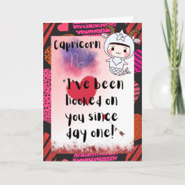 Capricorn Zodiac Valentines Personalisierte Karte