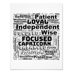 Capricorn Zodiac Word Cloud Inspiration Fotodruck