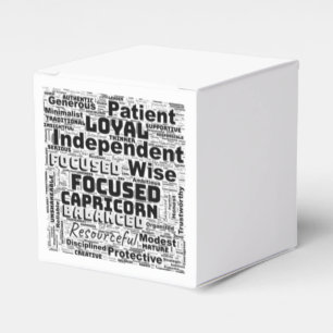 Capricorn Zodiac Word Cloud Inspiration Geschenkschachtel