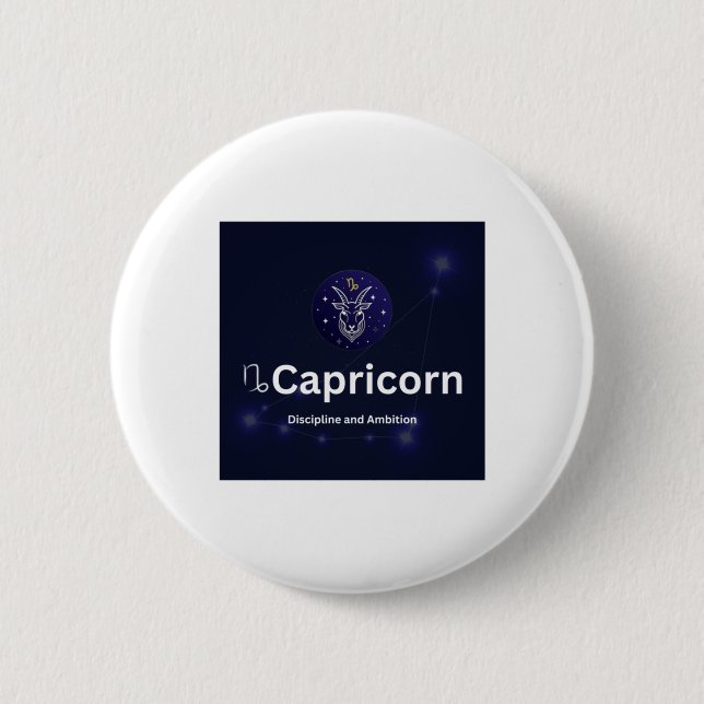 Capricorn-Zodiac-Zeichen Button (Vorderseite)