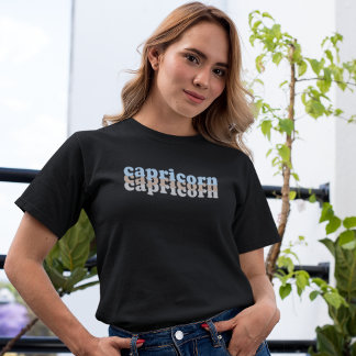Capricorn-Zodiac-Zeichen | Farbe des grauen und br T-Shirt