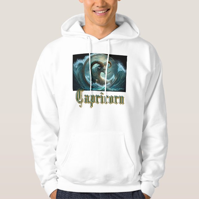 Capricorn-Zodiac-Zeichen Hoodie (Vorderseite)