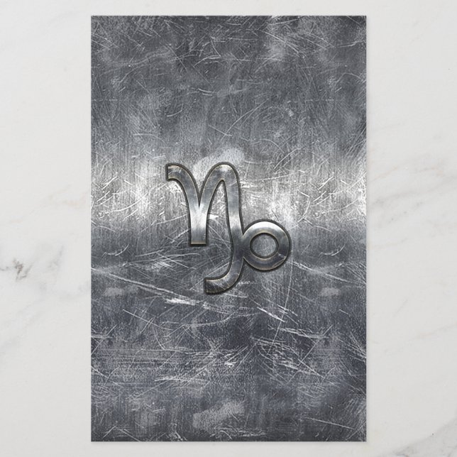 Capricorn Zodiac-Zeichen in Grunge-Not-Stil Flyer (Vorne)