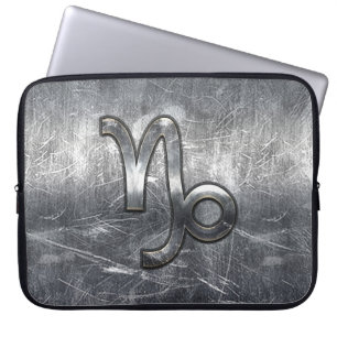 Capricorn Zodiac-Zeichen in Grunge-Not-Stil Laptopschutzhülle