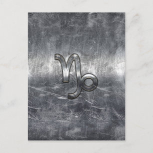 Capricorn Zodiac-Zeichen in Grunge-Not-Stil Postkarte