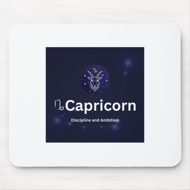 Capricorn-Zodiac-Zeichen Mousepad (Vorne)