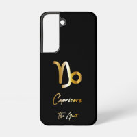 Capricorn-Zodiac-Zeichen, Schwarz & Gold