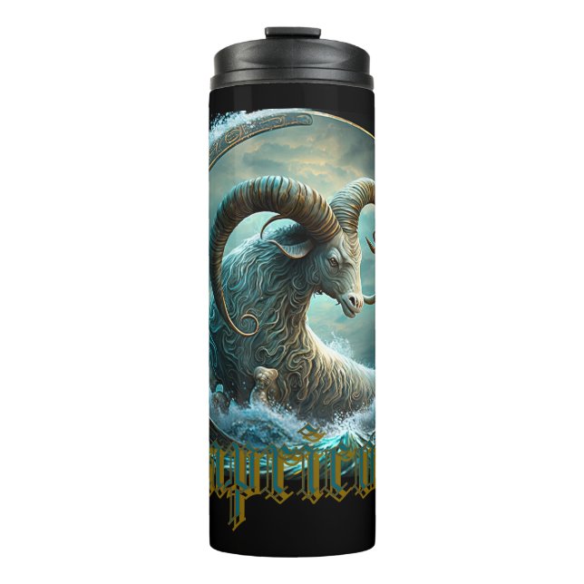 Capricorn-Zodiac-Zeichen Thermosbecher (Vorderseite)