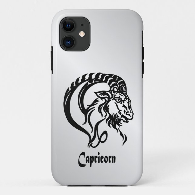 Capricorn Zodiac Zeichen und Symbol Silber Case-Mate iPhone Hülle (Rückseite)