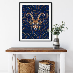 Capricorn-Zodiac-Zeichen   Zodiac Digital Print Poster