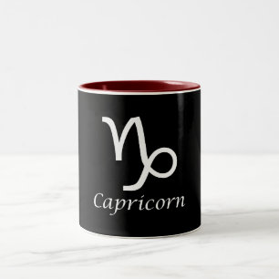 "Capricorn" Zodiac-Zeichen Zweifarbige Tasse