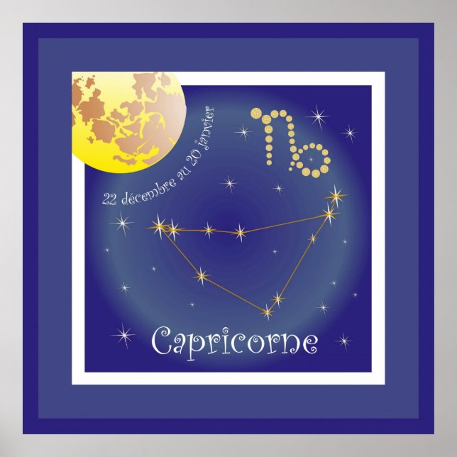 Capricorne 22 décembre au 20 janvier Poster (Vorne)