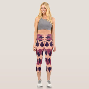 Capris, ein trendiger, vielfarbiger Stoffmuster Capri Leggings