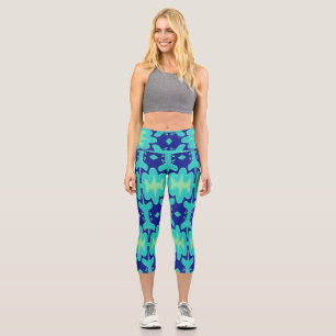 Capris, ein trendiger, vielfarbiger Stoffmuster Capri Leggings