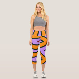 Capris, ein trendiger, vielfarbiger Stoffmuster Capri Leggings