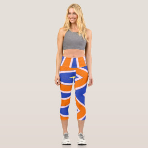 Capris, ein trendiger, vielfarbiger Stoffmuster Capri Leggings