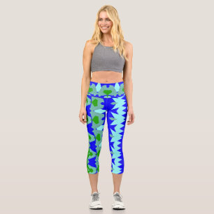Capris, ein trendiger, vielfarbiger Stoffmuster Capri Leggings