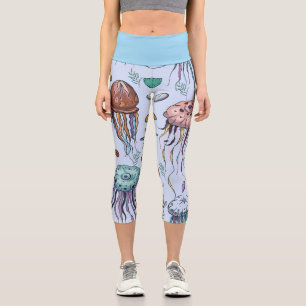 Capris in Blau mit Jelly Fish