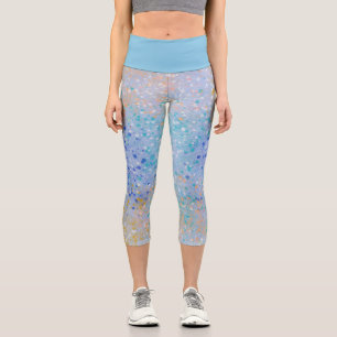 Capris-Leggings mit farbigen Spritzer-Punkten Capri Leggings