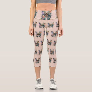 Capris mit Butterfly Tan Background