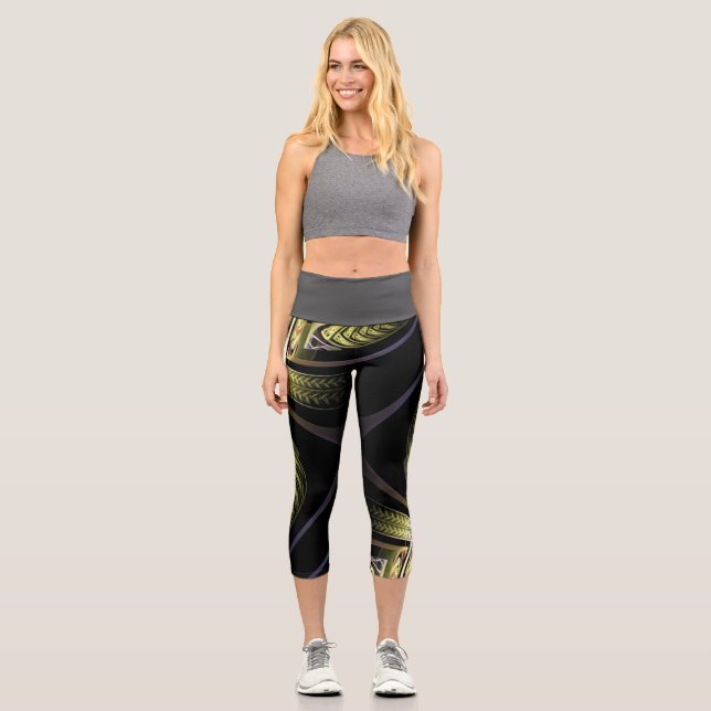 Capris mit hoher Taille | Zazzle_Growshop. (Vorderseite)