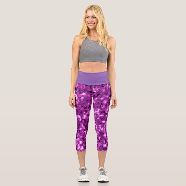 Capris von Frauen in rosa Blasen-Design (Vorderseite)