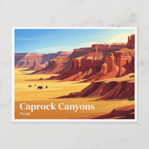 Caprock Canyons Quitaque Texas Postkarte