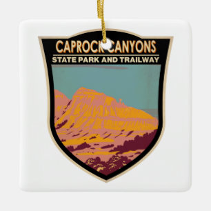 Caprock Canyons Staat Park und Trailway Texas Keramikornament