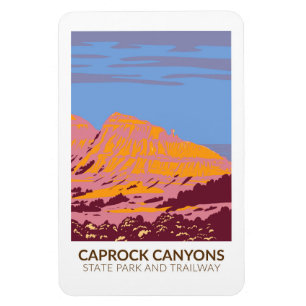 Caprock Canyons Staat Park und Trailway Texas Magnet