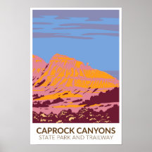 Caprock Canyons Staat Park und Trailway Texas