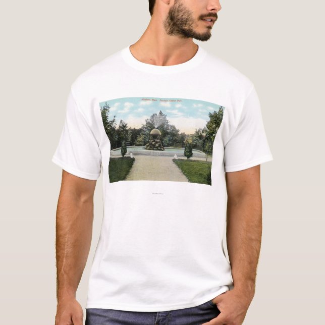 Capron Park-Ansicht des Brunnens T-Shirt (Vorderseite)
