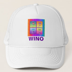Caps, Hats - Pop Art Wine Truckerkappe