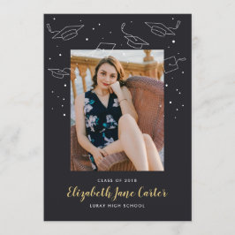 Caps und Confetti Abschluss Ankündigung