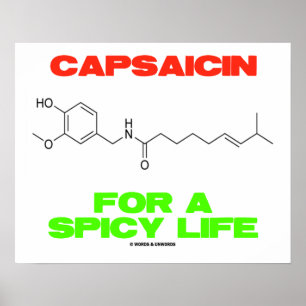 Capsaicin für eine würziges Lebens-chemische Poster