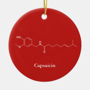 Capsaicin Molecule Chemie Niedlicher Chili Liebhab Keramik Ornament