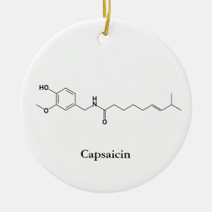 Capsaicin-Molekül-Chemie-würzige Keramikornament