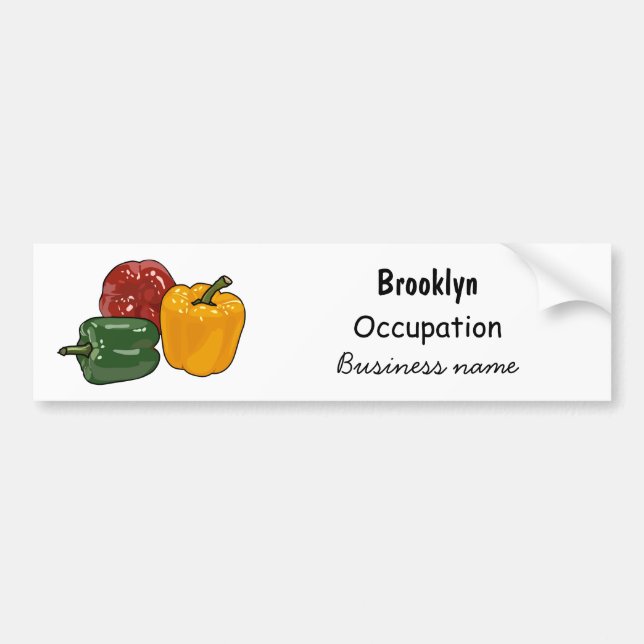 Capsicum-Cartoon-Abbildung Autoaufkleber (Vorne)