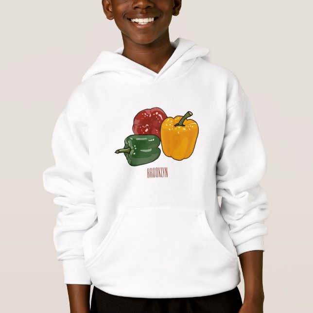 Capsicum-Cartoon-Abbildung Hoodie (Vorderseite)