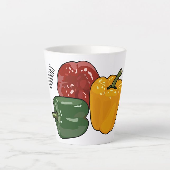 Capsicum-Cartoon-Abbildung Milchtasse (Vorderseite)