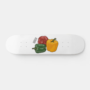 Capsicum-Cartoon-Abbildung Skateboard