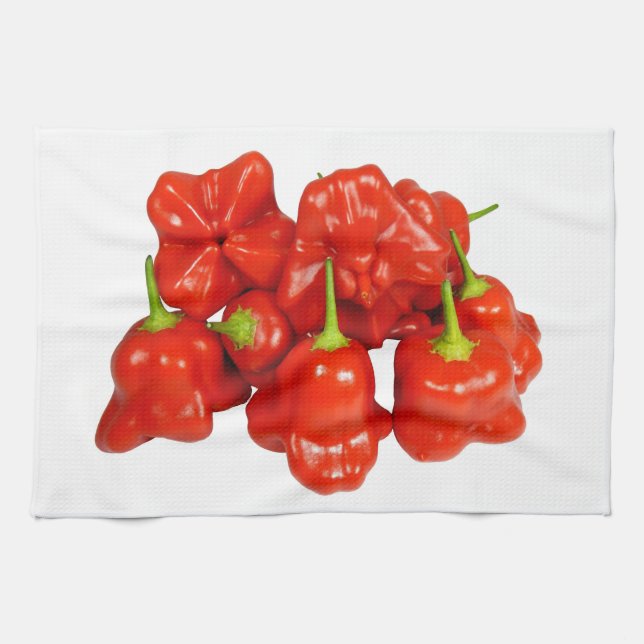 Capsicum Chinense Chili Teetuch Geschirrtuch (Horizontal)