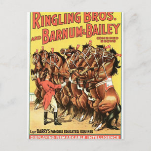 Capt. Barrys berühmte ausgebildete Equines Retro-T Postkarte
