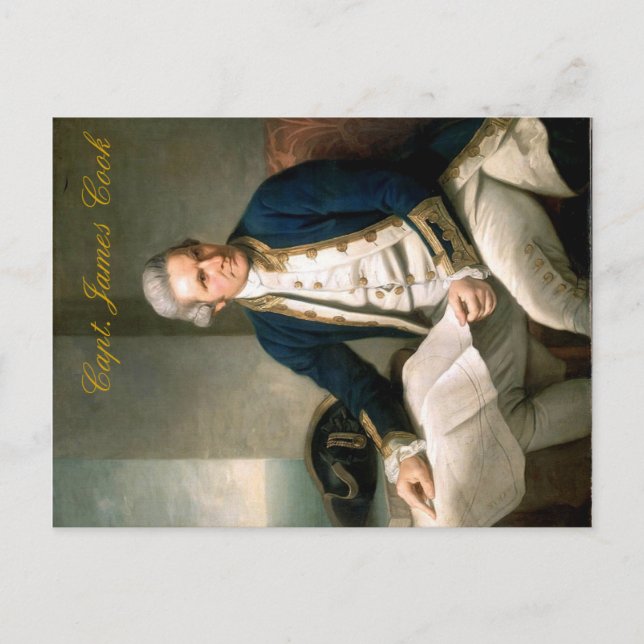 Capt. James Cook Postcard, Entdecker von Hawaii Postkarte (Vorderseite)