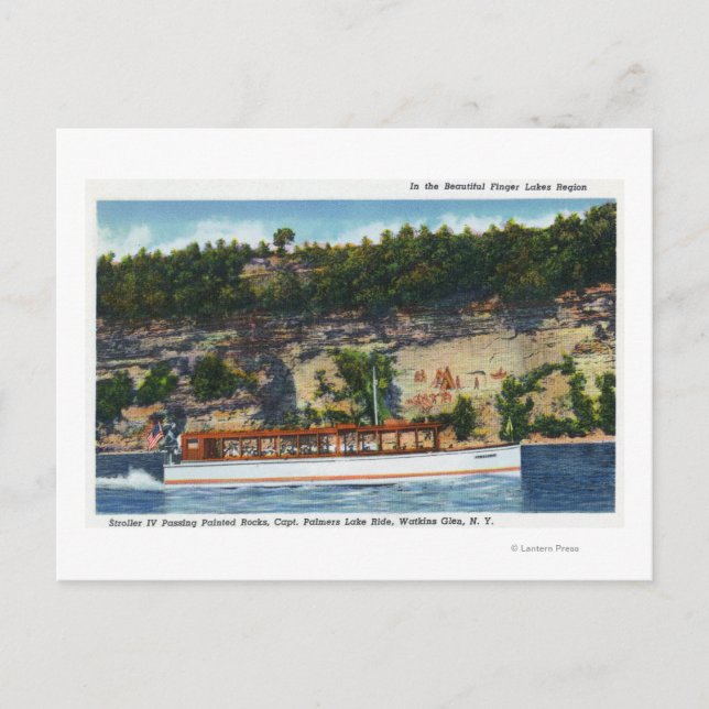 Capt Palmers Lake Ride Stroller IV Bootslandschaft Postkarte (Vorderseite)