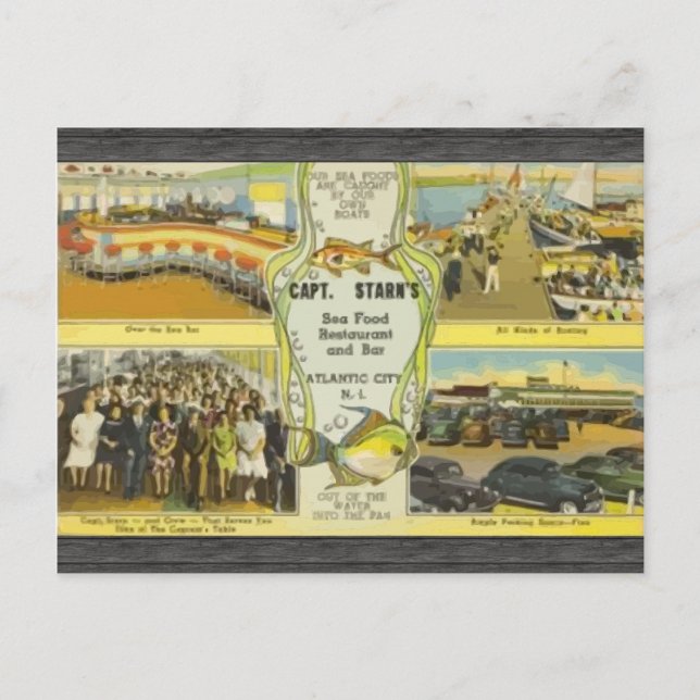 Capt Starn's Restaurant und Bar Atlantic City, VI Postkarte (Vorderseite)