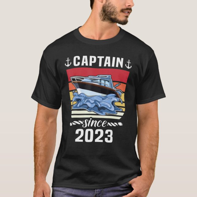 Captain 2023 Boat Driving Licence  Motorboat  Sail T-Shirt (Vorderseite)