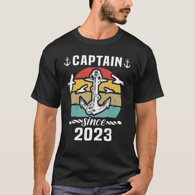 Captain 2023 Boat Driving Licence Motorboat Sailin T-Shirt (Vorderseite)